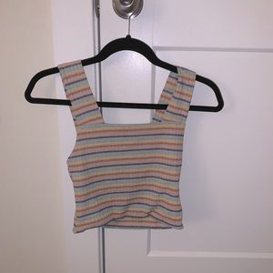 Knit Striped Crop Top